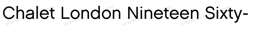 Chalet London Nineteen Sixty字体转换
